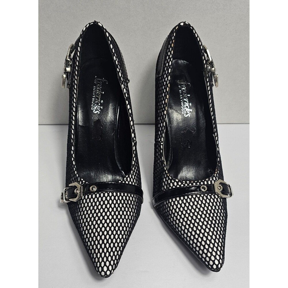 Vintage Federick’s Of Hollywood Fishnet  Heels Size 6.5 Black